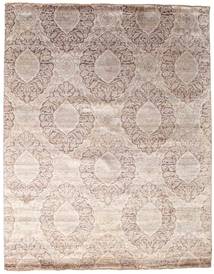 241X306 Damask Rug Modern Beige/Light Grey (Wool, India) Carpetvista