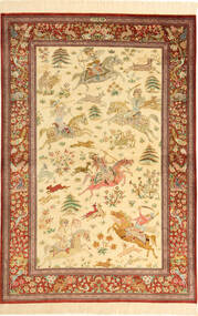 Qum Silk Rug 100X150 Silk, Persia/Iran