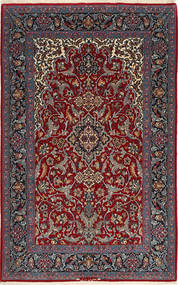  イスファハン 絹の縦糸 絨毯 108X172 ペルシャ ウール 小