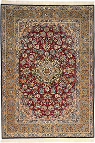  106X155 Pequeno Isfahan Fio De Seda Tapete Lã