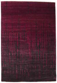203X298 Damask Rug Modern Dark Pink (Wool, India) Carpetvista