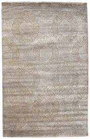 Damask Teppich 195X305 Beige/Hellgrau Wolle, Indien Carpetvista