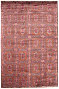 Damask Teppich 197X300 Rot Wolle, Indien Carpetvista