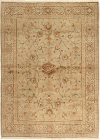  Orientalischer Yazd Teppich 172X239 Beige/Orange Wolle, Persien/Iran Carpetvista