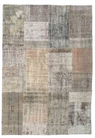 141X202 Patchwork Teppich Moderner Grau/Beige (Wolle, Türkei) Carpetvista