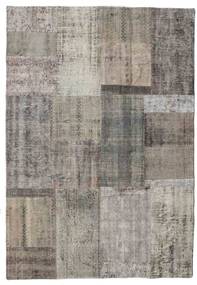 141X203 Patchwork Teppich Moderner Grau/Beige (Wolle, Türkei) Carpetvista