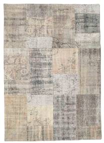  Patchwork Rug 142X200 Wool Beige/Light Grey Small Carpetvista