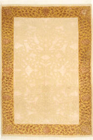 104X146 Täbriz Royal Teppich Orientalischer Beige/Orange (Wolle, Indien) Carpetvista
