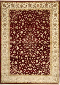 Täbriz Royal Magic Teppich 207X290 Beige/Dunkelrot Wolle, Indien Carpetvista