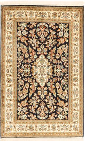  61X98 Medallion Small Kashmir Pure Silk Rug Silk, Carpetvista