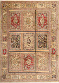 246X343 Kashmir Pure Silk Rug Oriental (Silk, India) Carpetvista
