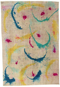 Colored Vintage Teppich 206X300 Beige/Gelb Wolle, Türkei Carpetvista