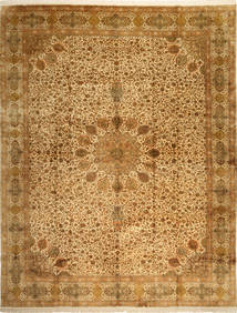 絨毯 カシミール ピュア シルク 297X389 オレンジ/ベージュ 大きな (絹, インド)