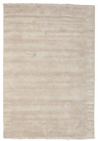 Handloom Fringes 160X230 ライトグレー/ベージュ 単色 ウール 絨毯