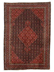 Ardebil Teppich 203X295 Schwarz/Dunkelrot Wolle, Persien/Iran Carpetvista