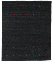 Gabbeh Loom Two Lines 240X290 Large Black/Grey Wool Rug
