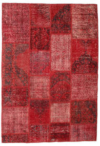 Tapete Patchwork 138X201 Vermelho/Vermelho Escuro (Lã, Turquia)