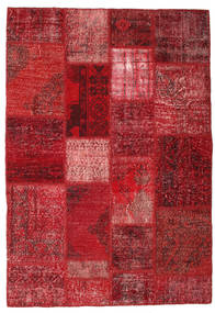 Tapete Patchwork 140X201 Vermelho/Vermelho Escuro (Lã, Turquia)