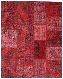 198X251 Patchwork Teppich Moderner Rot/Dunkelrot (Wolle, Türkei) Carpetvista