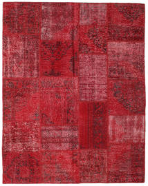 Tapete Patchwork 197X251 Vermelho/Vermelho Escuro (Lã, Turquia)