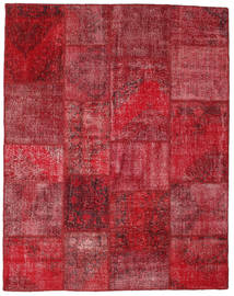 Tapete Patchwork 198X250 Vermelho/Vermelho Escuro (Lã, Turquia)
