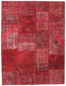 192X251 Patchwork Rug Modern Red/Dark Red (Wool, Turkey) Carpetvista
