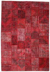 244X355 Patchwork Teppich Rot/Dunkelrot Türkei Carpetvista