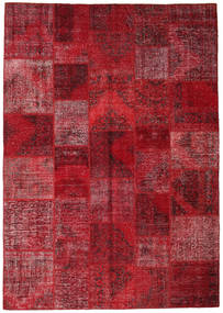 Tapete Patchwork 247X353 Vermelho/Vermelho Escuro (Lã, Turquia)