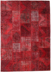  Patchwork Tapete 248X352 Lã Vermelho/Vermelho Escuro Grande Carpetvista