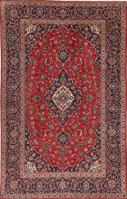 195X307 Tapete Kashan Oriental Vermelho/Rosa Escuro (Lã, Pérsia/Irão) Carpetvista