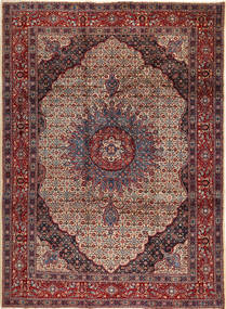  Orientalischer Moud Teppich 265X350 Rot/Dunkelrot Großer Wolle, Persien/Iran Carpetvista