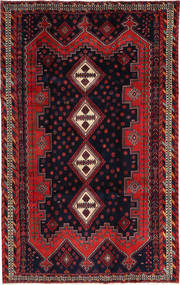 Tapete Oriental Afshar/Sirjan 195X310 Rosa Escuro/Vermelho Escuro (Lã, Pérsia/Irão)