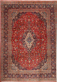 355X480 Keshan Vloerkleed Oosters Rood/Donkerrood Groot (Wol, Perzië/Iran) Carpetvista
