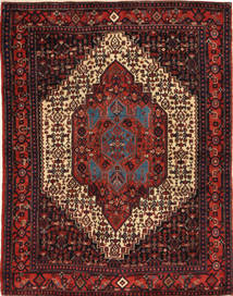  Senneh Rug 123X165 Persian Wool Dark Red/Red Small Carpetvista
