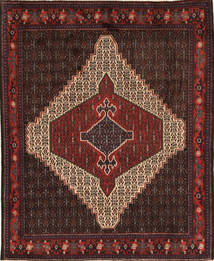  Persialainen Senneh Matot Matto 120X145 Tummanpunainen/Ruskea (Villa, Persia/Iran)