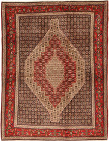  126X162 Medallion Small Senneh Rug Wool, Carpetvista