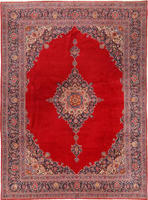 Tapis Persan Kashan 320X428 Rouge/Rouge Foncé Grand (Laine, Perse/Iran)