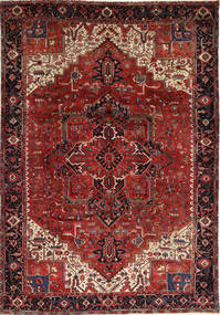 260X372 Alfombra Heriz Oriental Rojo/Marrón Grande (Lana, Persia/Irán) Carpetvista