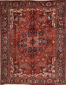 276X352 Heriz Rug Oriental Brown/Red Large (Wool, Persia/Iran) Carpetvista