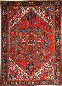 Tapete Heriz 251X352 Vermelho/Vermelho Escuro Grande (Lã, Pérsia/Irão)