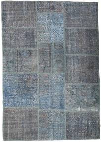 絨毯 パッチワーク 141X200 グレー/ブルー (ウール, トルコ)