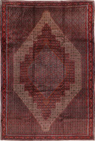  Persisk Senneh Matta 255X380 Mörkröd/Röd Stor (Ull, Persien/Iran)