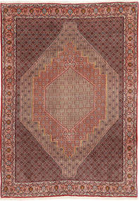 Orientalsk Senneh Tæppe 200X295 Rød/Brun Uld, Persien/Iran Carpetvista