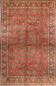 Tapis Sarough Fine 310X485 Marron/Rouge Grand (Laine, Perse/Iran)