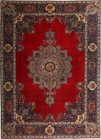 絨毯 ペルシャ タブリーズ 291X409 ダークレッド/茶色 大きな (ウール, ペルシャ/イラン)