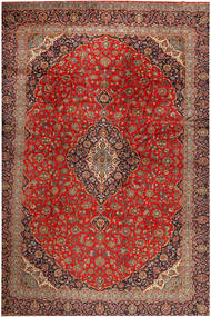  Perzsa Kashan Szőnyeg 390X530 Piros/Barna Carpetvista