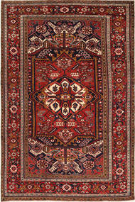 Tapete Oriental Heriz 227X350 Vermelho Escuro/Castanho (Lã, Pérsia/Irão)