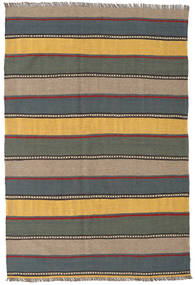  Oriental Kilim Rug 131X195 Orange/Dark Grey Wool, Persia/Iran Carpetvista