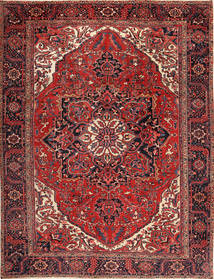  Heriz Teppich 292X380 Persischer Wollteppich Rot/Dunkelrot Groß Carpetvista