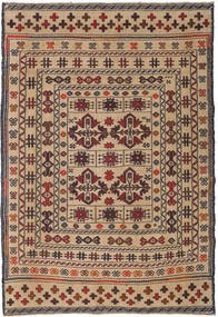  134X195 Pequeno Kilim Afegão Old Style Tapete Lã, Carpetvista